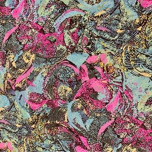 Scarf Blue, Green and Pink 30x30 Preowned Believe Polyester